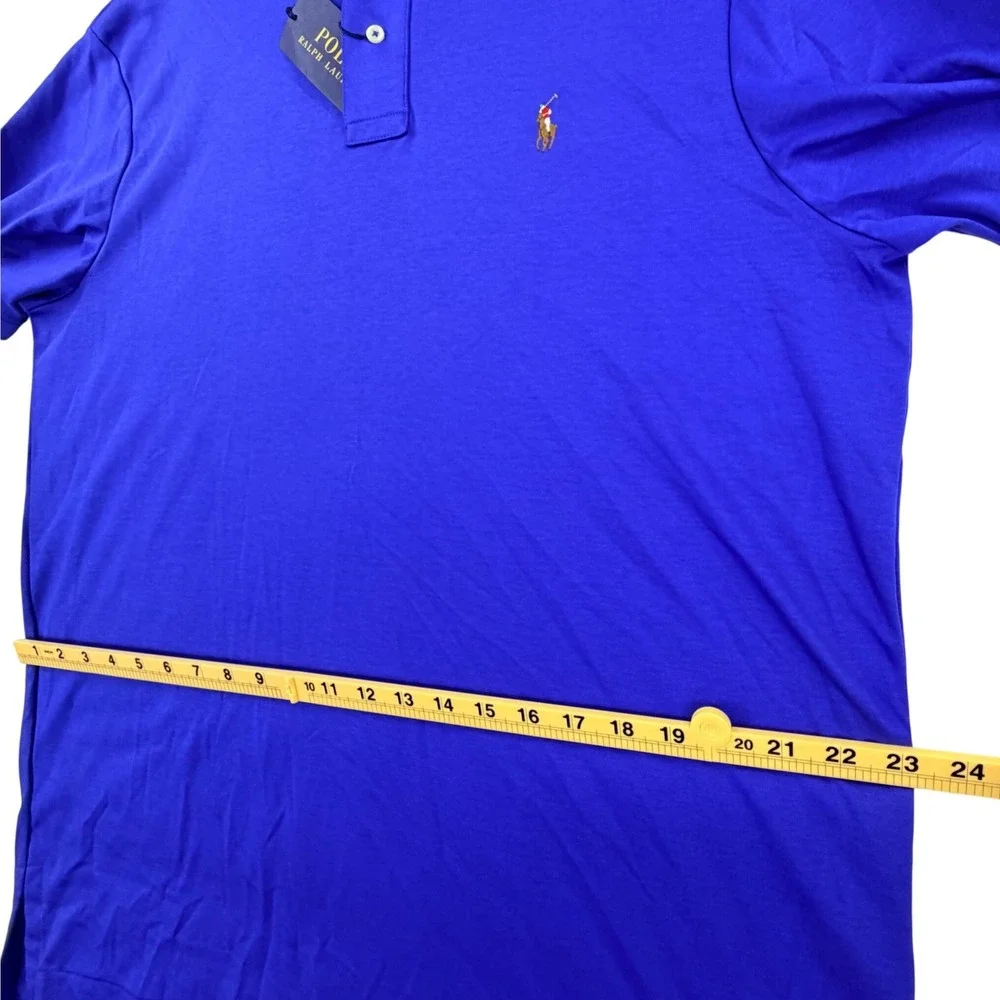 Polo Ralph Lauren Pima Soft Touch Shirt Men XL Rugby Royal Blue Flesh Pony NWT